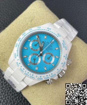 Rolex Daytona Tiffany Blue AET Custom White Ceramics Watch