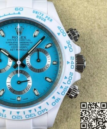 Rolex Daytona Tiffany Blue AET Custom White Ceramics Watch