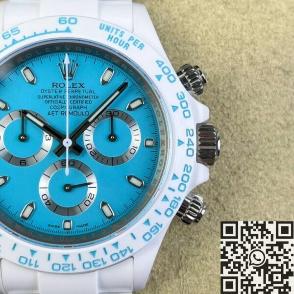 Rolex Daytona Tiffany Blue AET Custom White Ceramics Watch