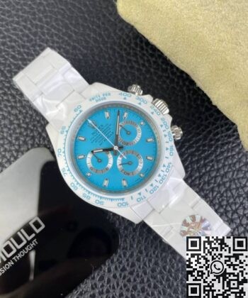 Rolex Daytona Tiffany Blue AET Custom White Ceramics Watch