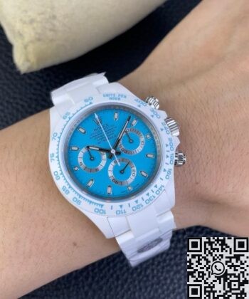 Rolex Daytona Tiffany Blue AET Custom White Ceramics Watch