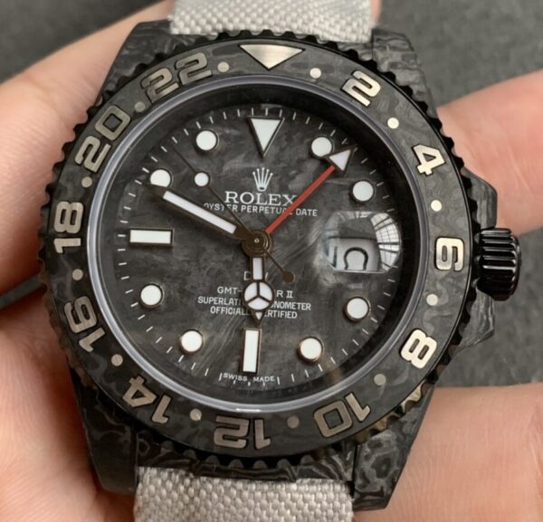 Custom GMT-Master II DIW Rolex Carbon Fiber Case Watch