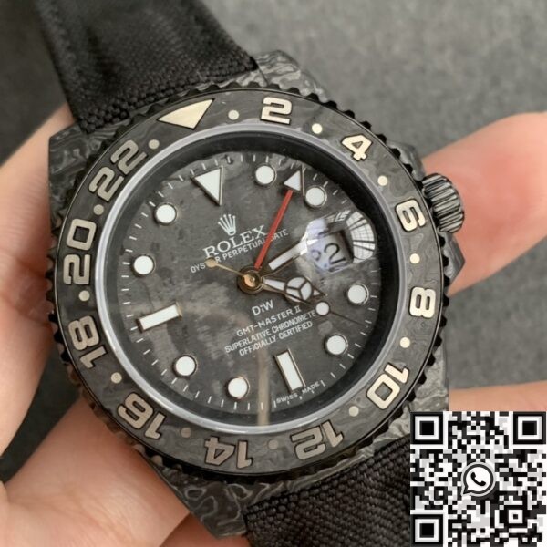 GMT-Master II Carbon Fiber DIW Custom Rolex Case Nylon Strap