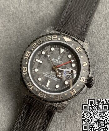 GMT-Master II Carbon Fiber DIW Custom Rolex Case Nylon Strap