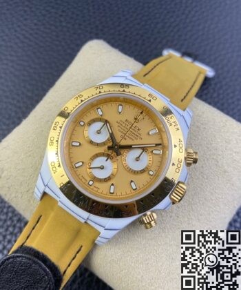 Rolex 24H Daytona DIW Custom White Quartz Fiber Shell Watch