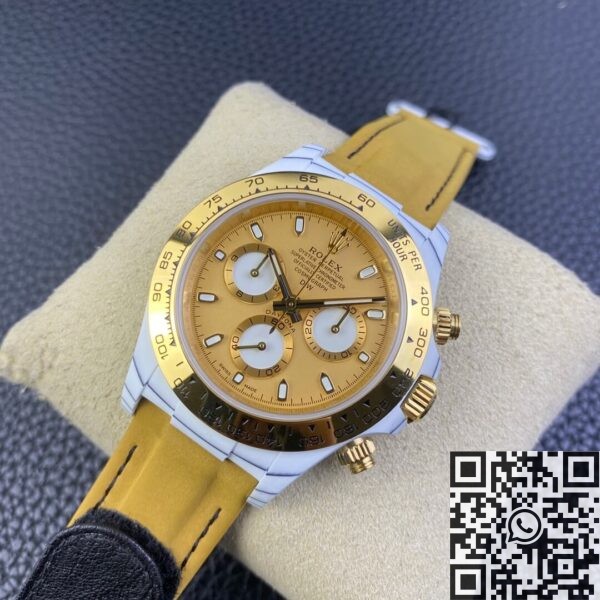 Rolex 24H Daytona DIW Custom White Quartz Fiber Shell Watch