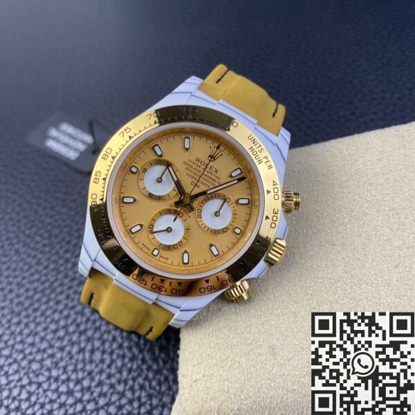 Rolex 24H Daytona DIW Custom White Quartz Fiber Shell Watch