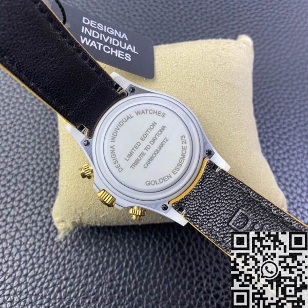 Rolex 24H Daytona DIW Custom White Quartz Fiber Shell Watch