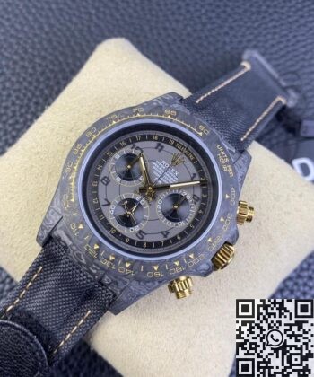 Gold And Black Rolex Daytona DIW Custom Carbon Fiber Shell