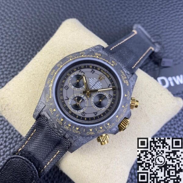 Gold And Black Rolex Daytona DIW Custom Carbon Fiber Shell