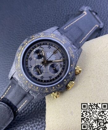 Gold And Black Rolex Daytona DIW Custom Carbon Fiber Shell