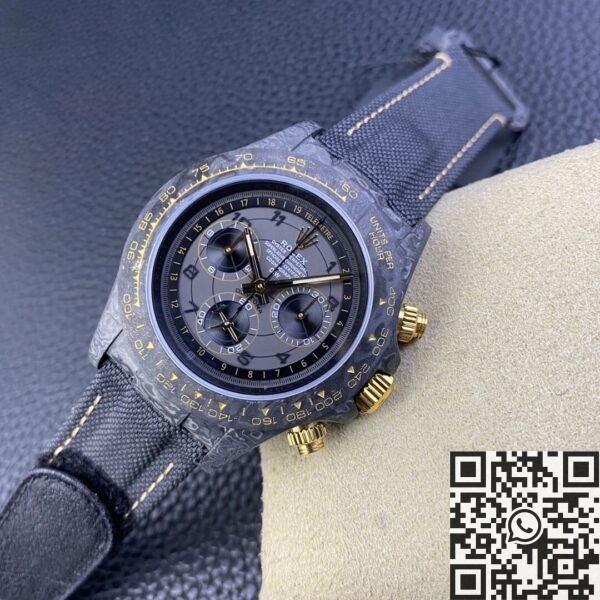 Gold And Black Rolex Daytona DIW Custom Carbon Fiber Shell
