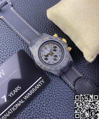 Gold And Black Rolex Daytona DIW Custom Carbon Fiber Shell