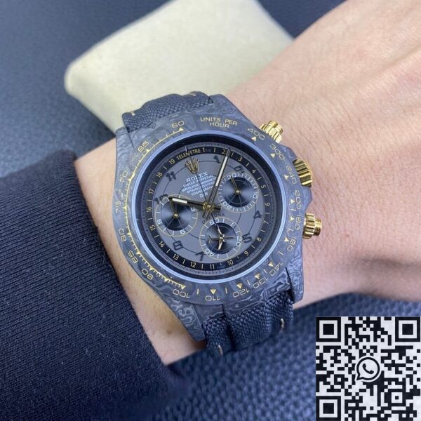 Gold And Black Rolex Daytona DIW Custom Carbon Fiber Shell