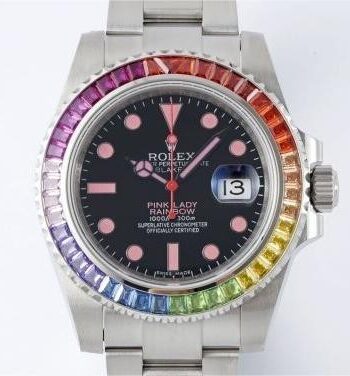 Rolex Watch Submariner Date Customized Rainbow Circle