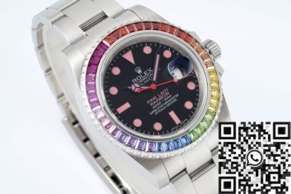 Rolex Watch Submariner Date Customized Rainbow Circle