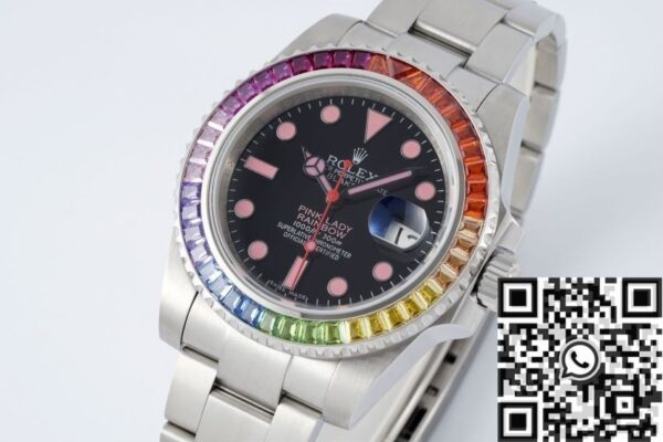 Rolex Watch Submariner Date Customized Rainbow Circle