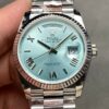 Blue Face Day Date Rolex M128236-0018 STrip Nail Scale 36mm