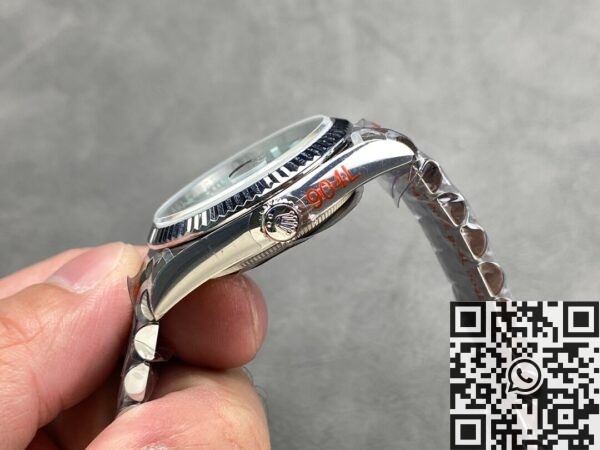 Blue Face Day Date Rolex M128236-0018 STrip Nail Scale 36mm