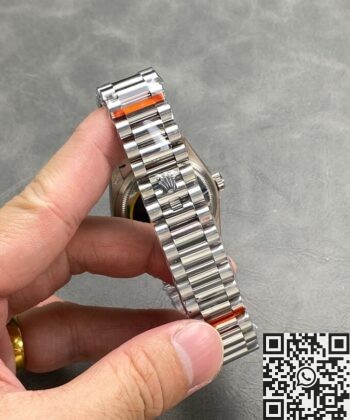 Blue Face Day Date Rolex M128236-0018 STrip Nail Scale 36mm