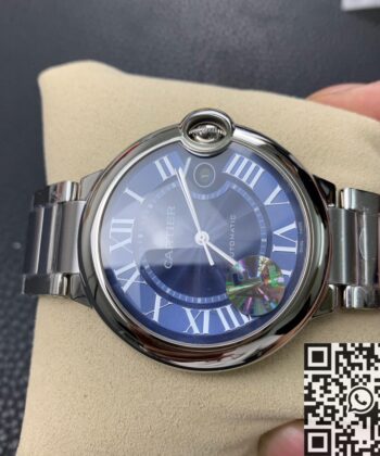Cartier Ballon Bleu Sapphire WSBB0025 Blue Dial 42mm Watch