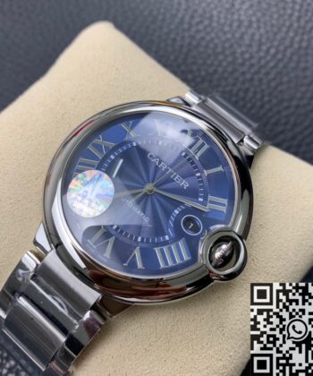 Cartier Ballon Bleu Sapphire WSBB0025 Blue Dial 42mm Watch