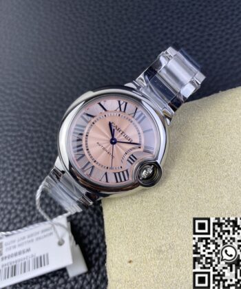 Ballon Bleu De Cartier Watch 33MM WSBB0046 Pink Dial Watch