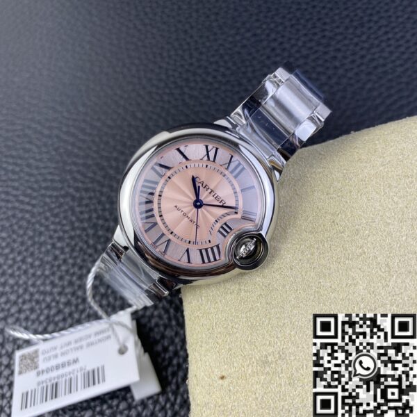 Ballon Bleu De Cartier Watch 33MM WSBB0046 Pink Dial Watch