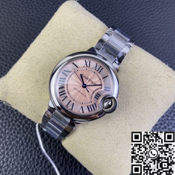 Ballon Bleu De Cartier Watch 33MM WSBB0046 Pink Dial Watch