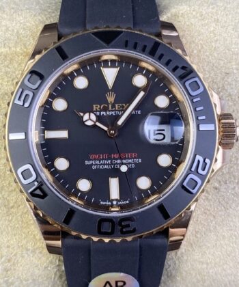 Rolex Yacht Master Black M126655-0002 Rose Gold Size 40mm