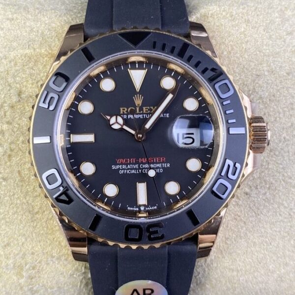 Rolex Yacht Master Black M126655-0002 Rose Gold Size 40mm