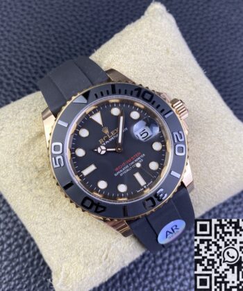 Rolex Yacht Master Black M126655-0002 Rose Gold Size 40mm