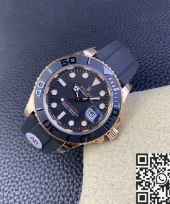 Rolex Yacht Master Black M126655-0002 Rose Gold Size 40mm