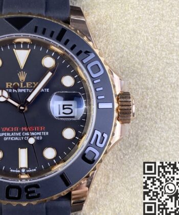 Rolex Yacht Master Black M126655-0002 Rose Gold Size 40mm