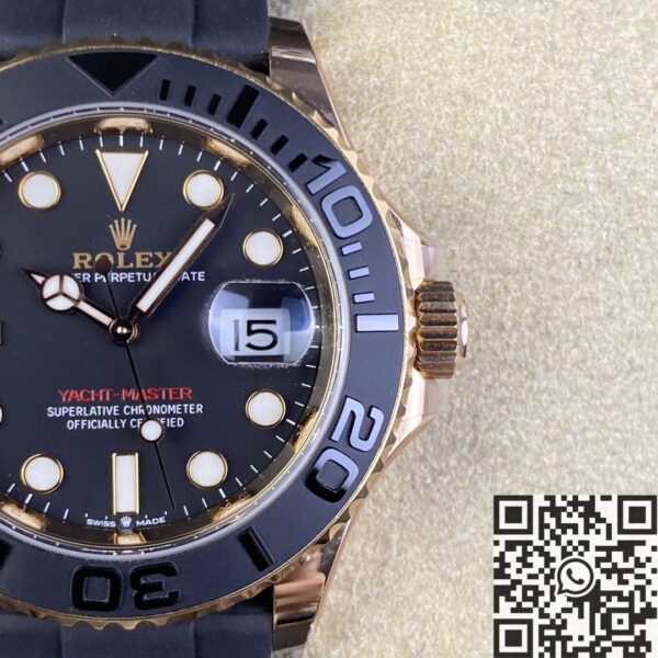 Rolex Yacht Master Black M126655-0002 Rose Gold Size 40mm