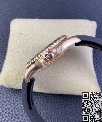 Rolex Yacht Master Black M126655-0002 Rose Gold Size 40mm