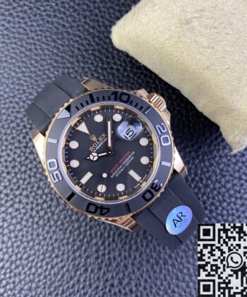 Rolex Yacht Master Black M126655-0002 Rose Gold Size 40mm