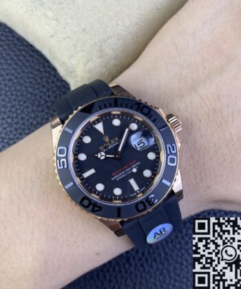 Rolex Yacht Master Black M126655-0002 Rose Gold Size 40mm