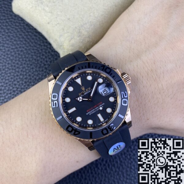 Rolex Yacht Master Black M126655-0002 Rose Gold Size 40mm