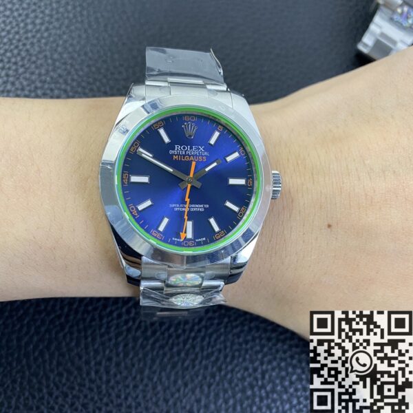 Rolex Milgauss M116400gv-0002 Blue Dial Watch AR Factory