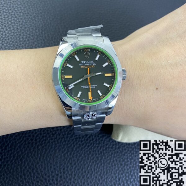 AR Factory Rolex Milgauss M116400GV-0001 Black Dial Watch