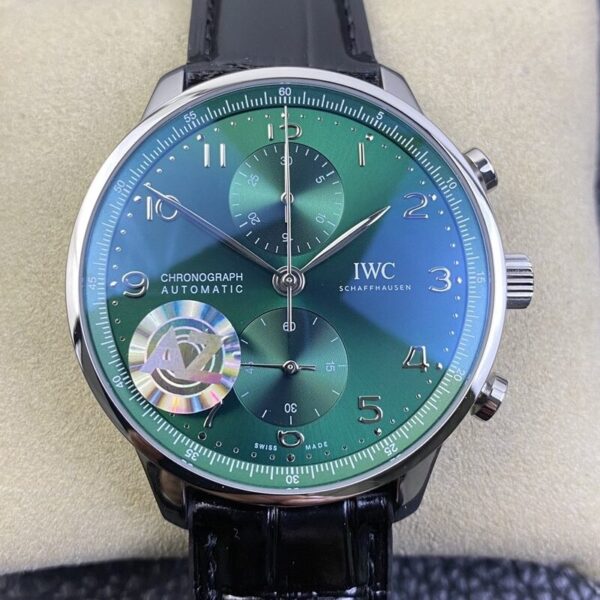 Iwc Portugieser Chrono IW371615 Green Panda Plate AZ Factory
