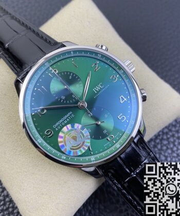Iwc Portugieser Chrono IW371615 Green Panda Plate AZ Factory