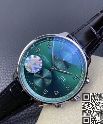 Iwc Portugieser Chrono IW371615 Green Panda Plate AZ Factory