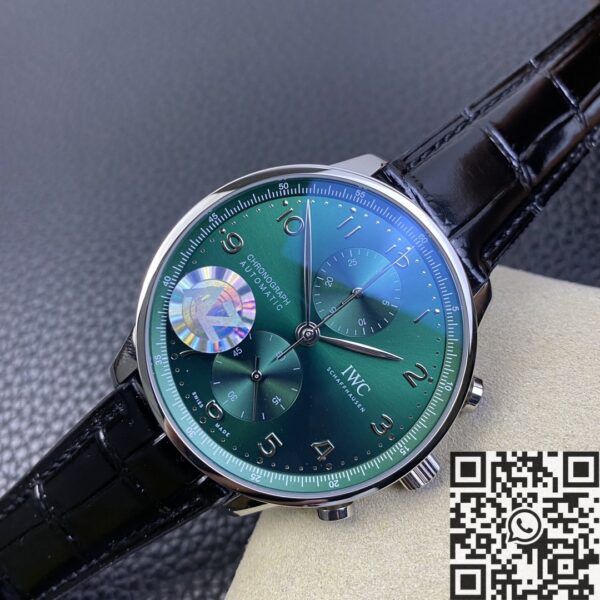 Iwc Portugieser Chrono IW371615 Green Panda Plate AZ Factory