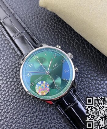 Iwc Portugieser Chrono IW371615 Green Panda Plate AZ Factory