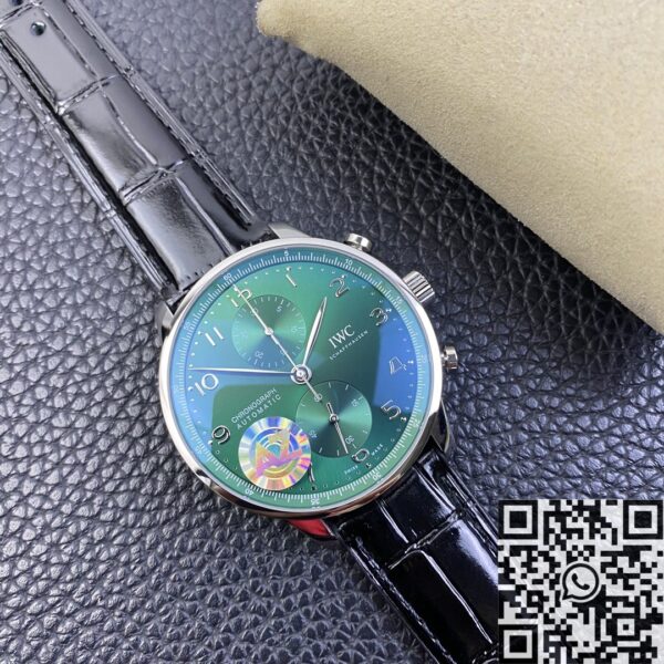 Iwc Portugieser Chrono IW371615 Green Panda Plate AZ Factory