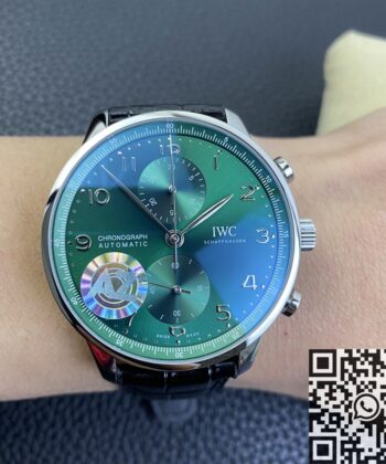 Iwc Portugieser Chrono IW371615 Green Panda Plate AZ Factory