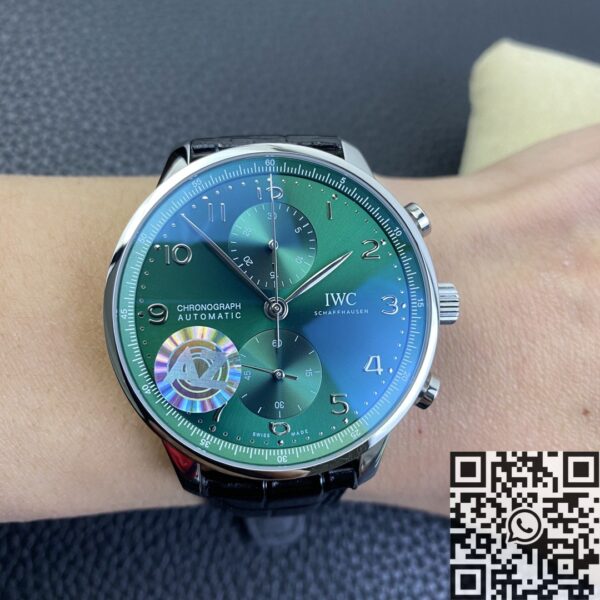 Iwc Portugieser Chrono IW371615 Green Panda Plate AZ Factory