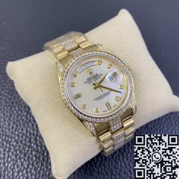 Rolex Day-Date Replica M128348RBR Gold Diamond Watch 36mm
